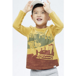 Gap Παιδικό T-Shirt Μακρυμάνικο Κίτρινο Καφέ 732718002