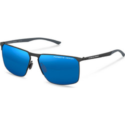 Porsche Design P8964 D Ανδρικά Γυαλιά Ηλίου Τετράγωνα Μεταλλικά Μαύρα με Μπλε Φακό