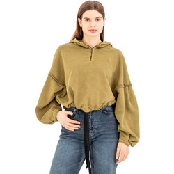 Libertee Miley Γυναικείο Φούτερ Oversized με Κουκούλα Χακί 2421617
