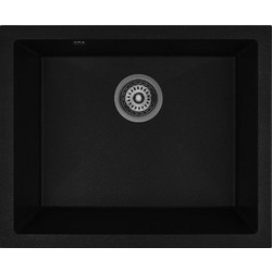 Laveo Ibiza SBI 610U Υποκαθήμενος Νεροχύτης Γρανίτη Ματ Black 56x46cm
