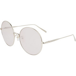 Longchamp LO116SA-714 Ανδρικά Γυαλιά Ηλίου Στρογγυλά Μεταλλικά Ασημί με Γκρι Φακό