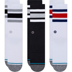 Stance The Boyd Ανδρικές Κάλτσες Ψηλές Λευκές Μαύρες 3Pack A556A21TB3-MUL