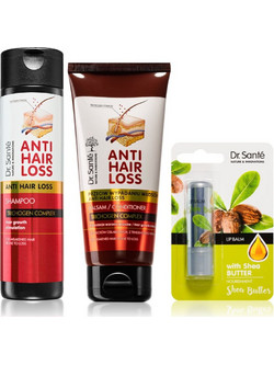 Dr. Sante Σετ Σαμπουάν 250ml & Lip Balm & Conditioner 200ml κατά της Τριχόπτωσης 3τμχ