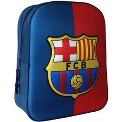 Safta F.C. Barcelona 3D Σχολική Τσάντα Πλάτης Νηπιαγωγείου Μπλε Μπορντό 214180