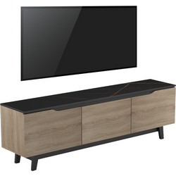 Pakoworld Έπιπλο Τηλεόρασης Ξύλινο Sonoma Μ180xΠ35xΥ48.5cm Kasandra 230-000079