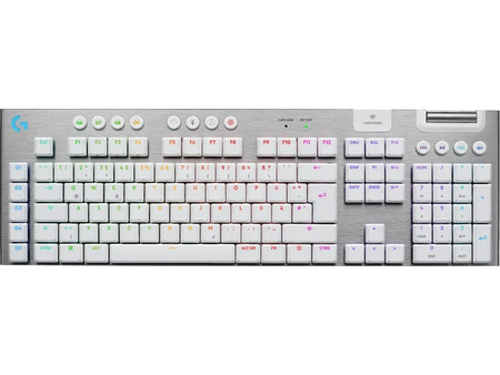 Logitech G915 X Lightspeed Ασύρματο Μηχανικό Gaming Πληκτρολόγιο με GL Tactile Διακόπτες RGB White