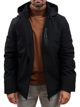 Biston Ανδρικό Μπουφάν Χειμωνιάτικο Puffer Μαύρο 54-201-069