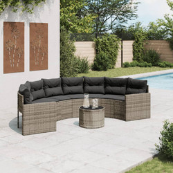 vidaXL Καναπές Εξωτερικού Χώρου Rattan Ανθρακί 287x160x70cm 3318518