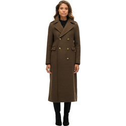 Superdry Γυναικείο Παλτό Μάλλινο Μακρύ Καφέ W5011889A-2QJ