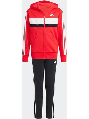 Adidas Παιδικό Σετ Φόρμας Κόκκινο Μαύρο JC7522