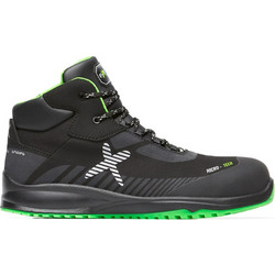 Exena Fury Μποτάκια Ασφαλείας S3 Αδιάβροχα Μαύρα Lime A0425V003