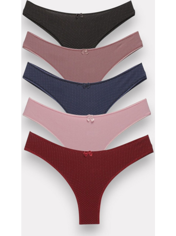 Sexen Βαμβακερά Γυναικεία String Πολύχρωμα Multipack SXN3666-1