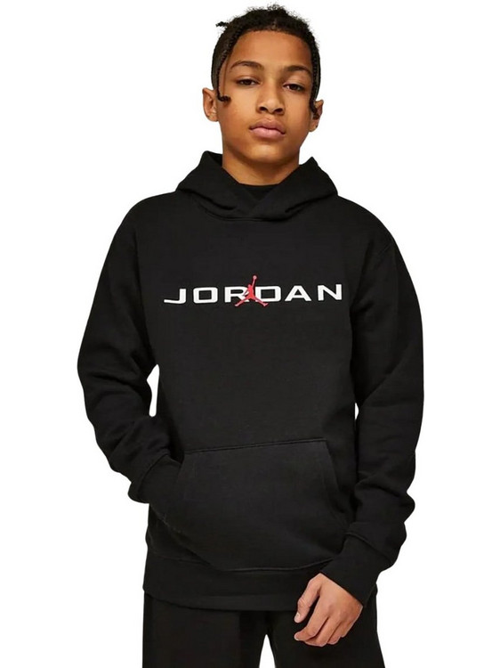 Jordan Παιδικό Φούτερ με Κουκούλα Μαύρο 95D665-023