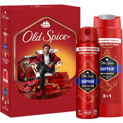 Old Spice Captain Deodorant Body Spray 150ml + Shower Gel & Shampoo 250ml