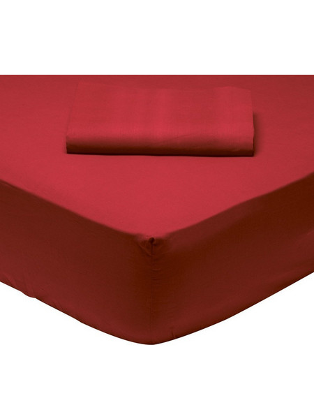 Das Home Σεντόνι King Size Βαμβακερό με Λάστιχο 180x200+35 Best 1014 Bordeaux