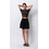 Helmi Μίνι Φούστα Υφασμάτινη Ψηλόμεση Πλισέ Μαύρη 55-01-006-1