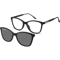 Sunoptic TRC295 Γυναικείος Σκελετός Γυαλιών Οράσεως με Clip-On Κοκάλινος Μαύρος