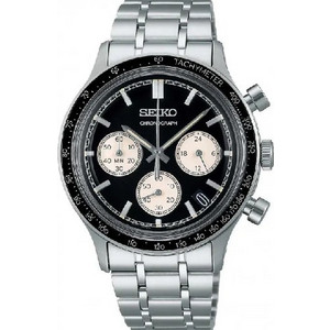 Seiko Ανδρικό Ρολόι Χρονογράφος Αυτόματο με Ασημί Μεταλλικό Μπρασελέ SSB479P1