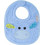 Zoocchini Henry The Hippo Σαλιάρα από 100% Βαμβάκι με Αυτοκόλλητο Γαλάζια