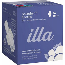 Illa Care Day Regular Σερβιέτες με Φτερά για Κανονική Ροή 3 Σταγόνες 14τμχ