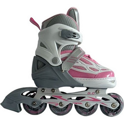 G&C BW188 Inline Αυξομειούμενα Rollers Ενηλίκων Γκρι Ροζ 10-00-012