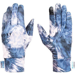 Roxy Hydrosmart Liner Αδιάβροχα Γυναικεία Γάντια Σκι & Snowboard Λευκά Μπλε