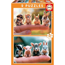 Παιδικό Puzzle Educa Baby Animals 2x20 Κομμάτια