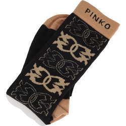 Pinko Γυναικείες Κάλτσες Μαύρες Ταμπά με Σχέδια 106054A2ZG-ZC0