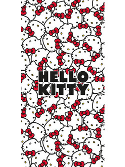 Hello Kitty Red Bows Παιδική Πετσέτα Θαλάσσης Λευκή 70x140cm JFK040362