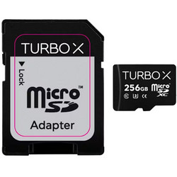 Turbo-X microSDXC 256GB Class 10 U3 80MB/s + Adapter