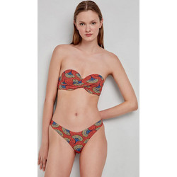 Gisela Bikini Set Strapless Πορτοκαλί Μπεζ Γαλάζιο 30241-30243