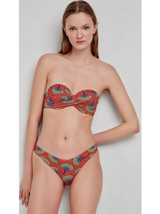 Gisela Bikini Set Strapless Πορτοκαλί Μπεζ Γαλάζιο 30241-30243