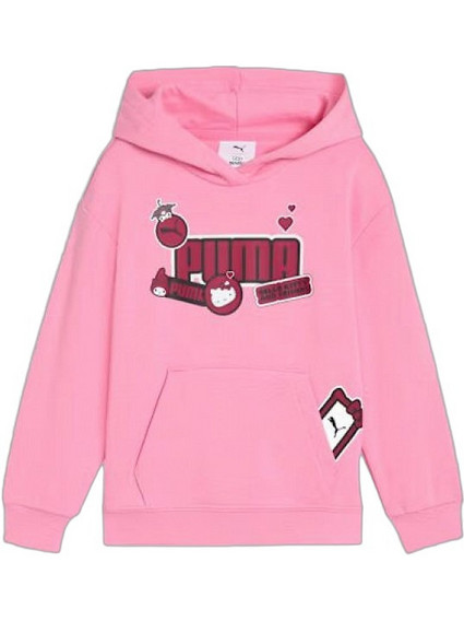 Puma Hellow Kitty Παιδικό Φούτερ με Κουκούλα Ροζ 632387-33