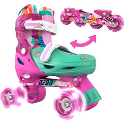 Yvolution Neon Combo Quad Αυξομειούμενα Rollers Παιδικά Φούξια Πράσινα 53.NC49F4