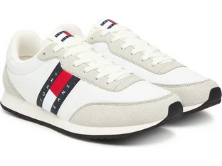 Tommy Hilfiger Classic Runner Ανδρικά Sneakers Λευκά EM0EM01709-YBL