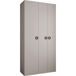 PoliHome Τρίφυλλη Ντουλάπα Ρούχων Como I Μπεζ 120x52x246cm 163055909