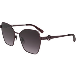 Longchamp LO180S 601 Γυναικεία Γυαλιά Ηλίου Πεταλούδα Μεταλλικά Καφέ με Μαύρο Φακό