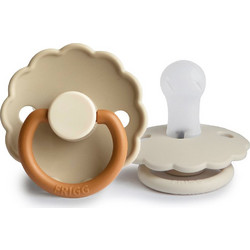 Frigg Daisy Πιπίλες Σιλικόνης 0-6m Desert Cream 2τμχ