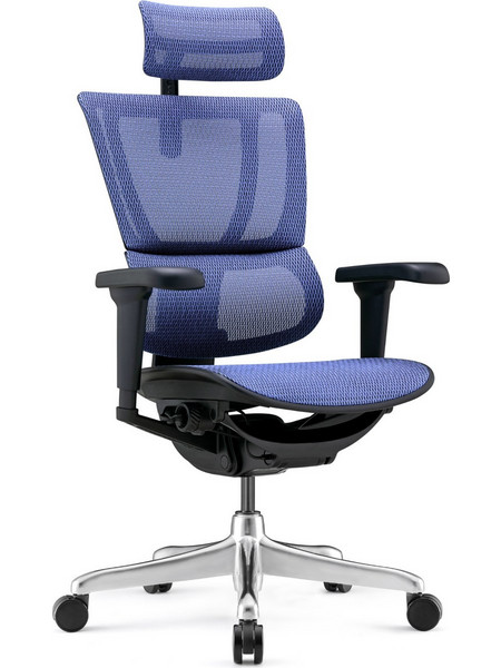 Comfort Workspace iOO Ultra ST Καρέκλα Διευθυντική με Προσκέφαλο Στήριξη Μέσης Ανάκλιση και Ρυθμιζόμενα Μπράτσα Μπλε 210302