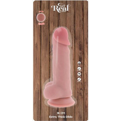 ToyJoy Get Real Deluxe Thick Ρεαλιστικό Dildo με Βεντούζα & Όρχεις 31cm Flesh