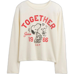 Gap Peanuts Παιδικό T-Shirt Μακρυμάνικο Μπεζ 853043000