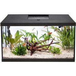 Aquael D&N Leddy Plus 60 Γυάλα Ψαριών με Φωτισμό, Θερμαντήρα & Φίλτρο 54lt Μαύρη Διαφανής