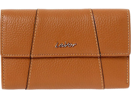 Lavor Μεγάλο Δερμάτινο Γυναικείο Πορτοφόλι RFID με Clip Ταμπά 1-6071
