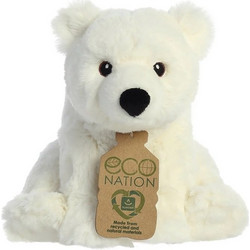 Aurora Eco Nation Cuddly Sitting Polar Bear 19cm 35030