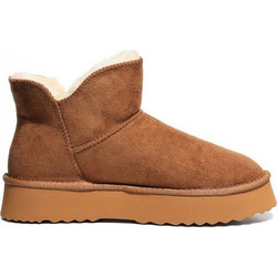 Wrangler Γυναικεία Μποτάκια Suede Ταμπά με Γούνα 20243079-37B