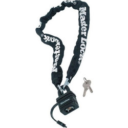 Master Lock 839000112 Αντικλεπτική Αλυσίδα Μηχανής με Κλειδαριά 90cm Μαύρη