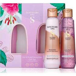 Sanctuary Spa Lily & Rose Favourites Shower Gel 150ml + Body Milk 150ml