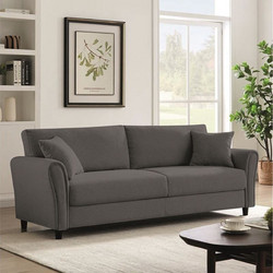 Woodwell BRITAIN Τριθέσιος Καναπές Ανθρακί 212x78x87cm Ε9508,2
