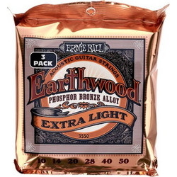 Ernie Ball Earthwood 3550 Σετ 6 Χορδές Ακουστικής Κιθάρας Phosphor Bronze 10-50" Extra Light Tension