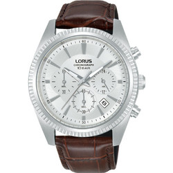 Lorus Ανδρικό Ρολόι Χρονογράφος με Καφέ Δερμάτινο Λουράκι RT305LX9
